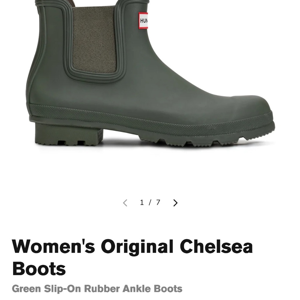Hunter Women's Olive Chelsea Boots